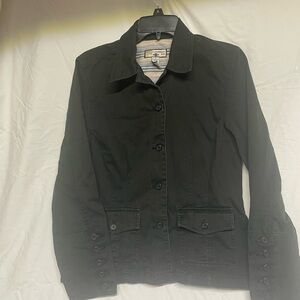 Caribbean Joe Navy Blue Utility Jacket with Tailored Collar
